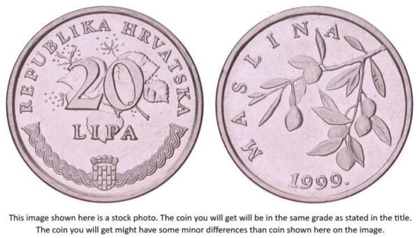 CROATIA 20 lipa 1999 / Croatian text / XF+