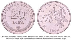 CROATIA 20 lipa 2009 / Croatian text / UNC-