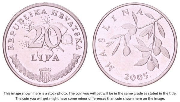 CROATIA 20 lipa 2005 / Croatian text / UNC-