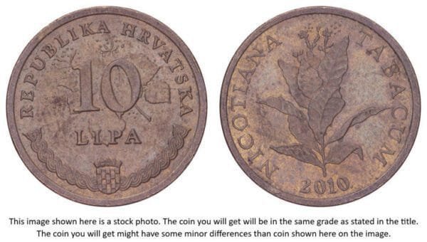CROATIA 10 lipa 2010 / Latin text / VF+