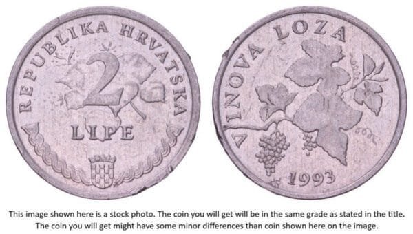 CROATIA 2 lipe 1993 / Croatian text / VF+