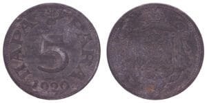 YUGOSLAVIA 5 para 1920 VF-