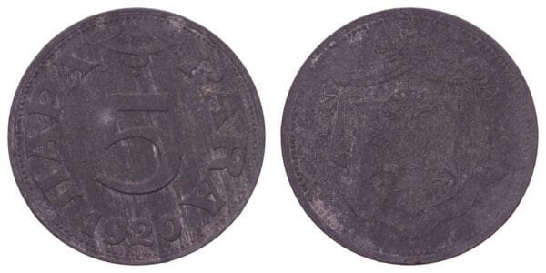 YUGOSLAVIA 5 para 1920 VF-
