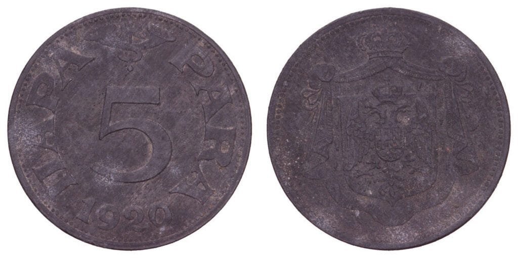 JUGOSLAVIJA 5 para 1920 VF-