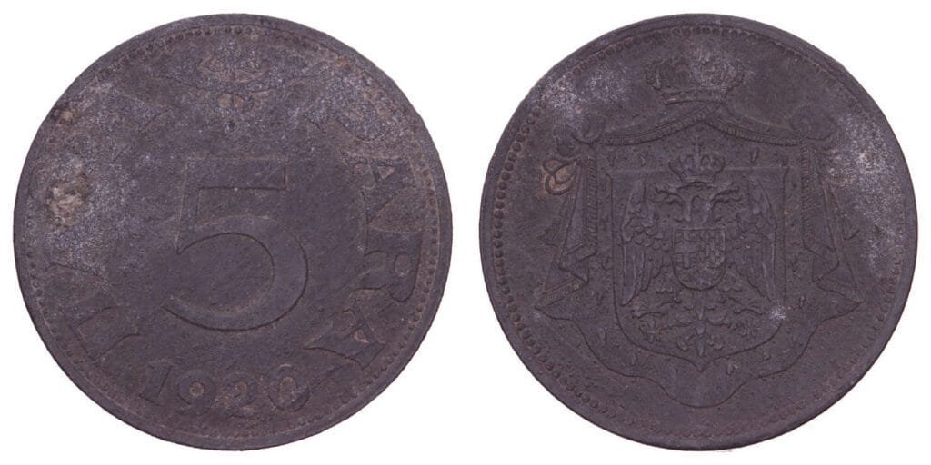 JUGOSLAVIJA 5 para 1920 VF-