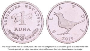 CROATIA 1 kuna 2019 / Croatian text / XF+