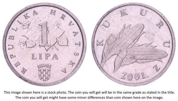 CROATIA 1 lipa 2001 / Croatian text / UNC-