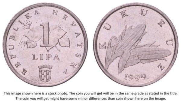 CROATIA 1 lipa 1999 / Croatian text / UNC-