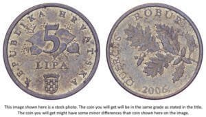 CROATIA 5 lipa 2006 / Latin text / VF+