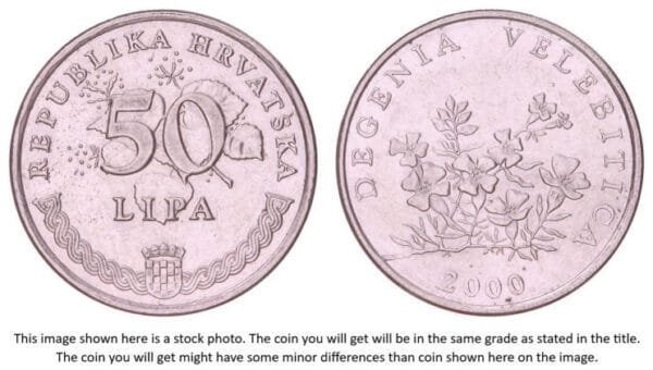 CROATIA 50 lipa 2000 / Latin text / VF+