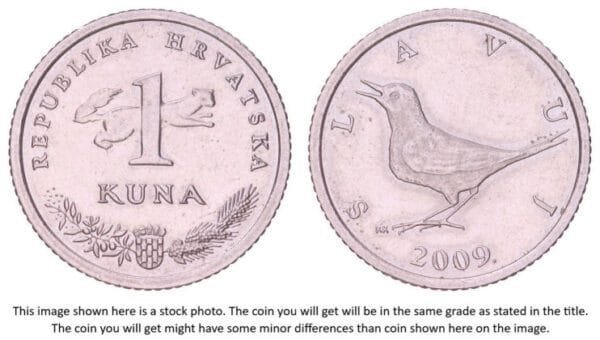 CROATIA 1 kuna 2009 / Croatian text / XF