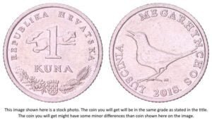 CROATIA 1 kuna 2018 / Latin text / XF-