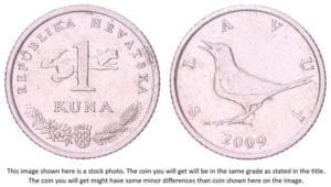 CROATIA 1 kuna 2009 / Croatian text / VF+