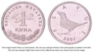 CROATIA 1 kuna 2001 / Croatian text / VF