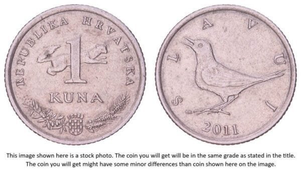 CROATIA 1 kuna 2011 / Croatian text / VF