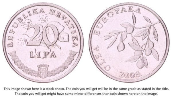 CROATIA 20 lipa 2008 / Latin text / XF