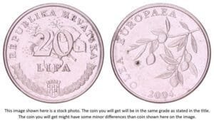 CROATIA 20 lipa 2004 / Latin text / VF+