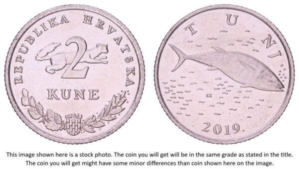 CROATIA 2 kune 2019 / Croatian text / UNC-