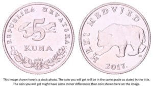 CROATIA 5 kuna 2017 / Croatian text / XF+