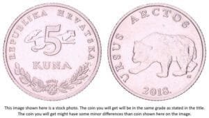 CROATIA 5 kuna 2018 / Latin text / XF-