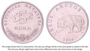 CROATIA 5 kuna 2014 / Latin text / XF-