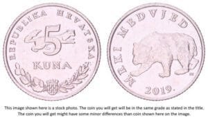 CROATIA 5 kuna 2019 / Croatian text / VF-