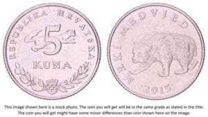 CROATIA 5 kuna 2015 / Croatian text / VF-