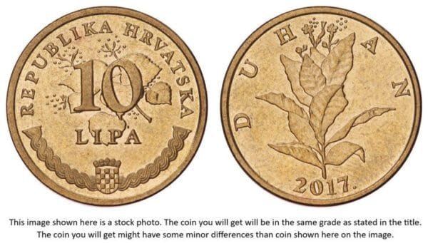 CROATIA 10 lipa 2017 / Croatian text / UNC-
