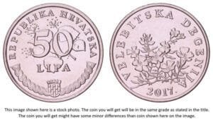 CROATIA 50 lipa 2017 / Croatian text / XF