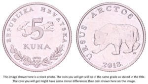 CROATIA 5 kuna 2018 / Latin text / XF+