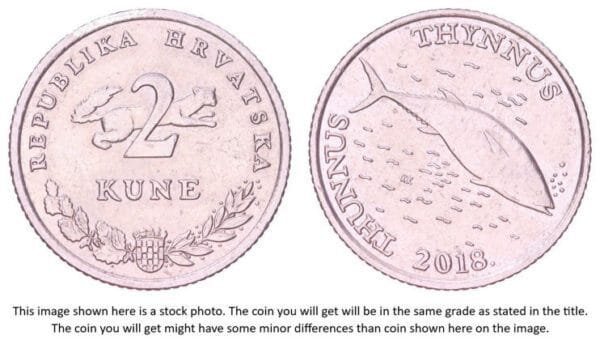 CROATIA 2 kune 2018 / Latin text / VF+