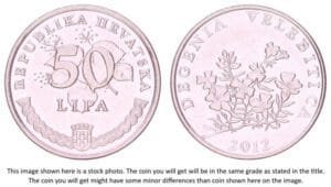 CROATIA 50 lipa 2012 / Latin text / XF-