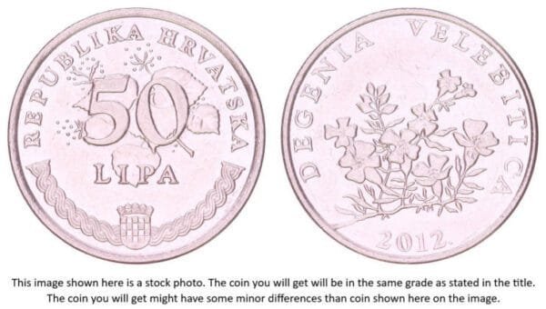 CROATIA 50 lipa 2012 / Latin text / XF-