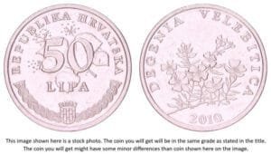 CROATIA 50 lipa 2010 / Latin text / VF+