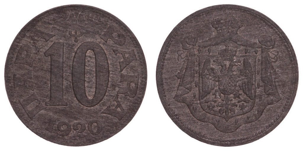 JUGOSLAVIJA 10 para 1920 XF+