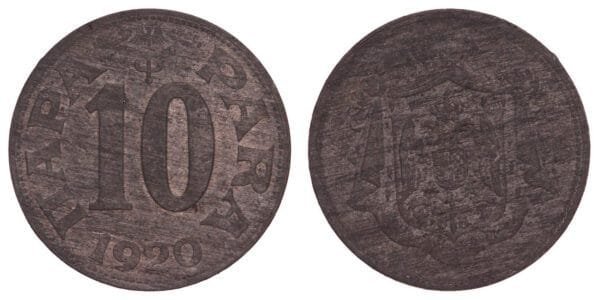 YUGOSLAVIA 10 para 1920 XF+
