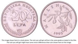 CROATIA 20 lipa 1993 / Croatian text / XF+