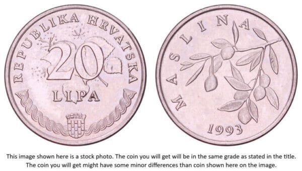 CROATIA 20 lipa 1993 / Croatian text / XF+
