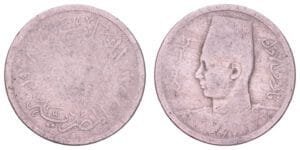 EGYPT 10 milliemes 1938 F