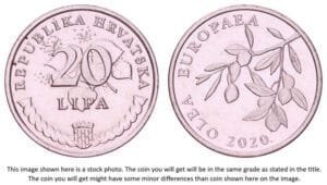 CROATIA 20 lipa 2020 / Latin text / UNC-