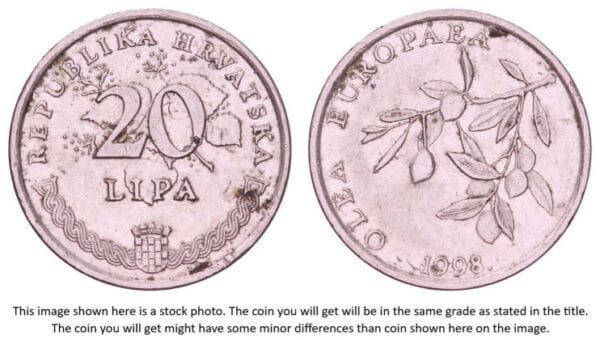 CROATIA 20 lipa 1998 / Latin text / VF-