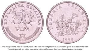 CROATIA 50 lipa 1998 / Latin text / VF+