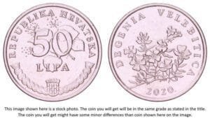 CROATIA 50 lipa 2020 / Latin text / XF