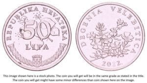 CROATIA 50 lipa 2022 / Latin text / XF