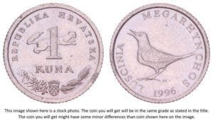 CROATIA 1 kuna 1996 / Latin text / VF+