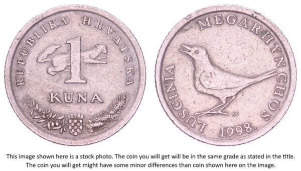 CROATIA 1 kuna 1998 / Latin text / VF