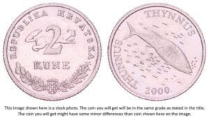 CROATIA 2 kune 2000 / Latin text / XF