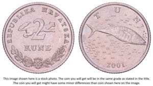 CROATIA 2 kune 2001 / Croatian text / XF