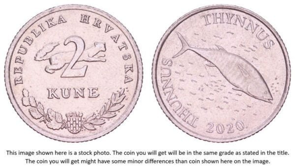 CROATIA 2 kune 2020 / Latin text / XF-