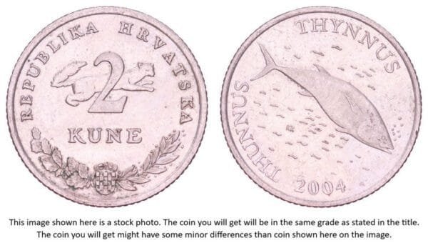 CROATIA 2 kune 2004 / Latin text / VF+